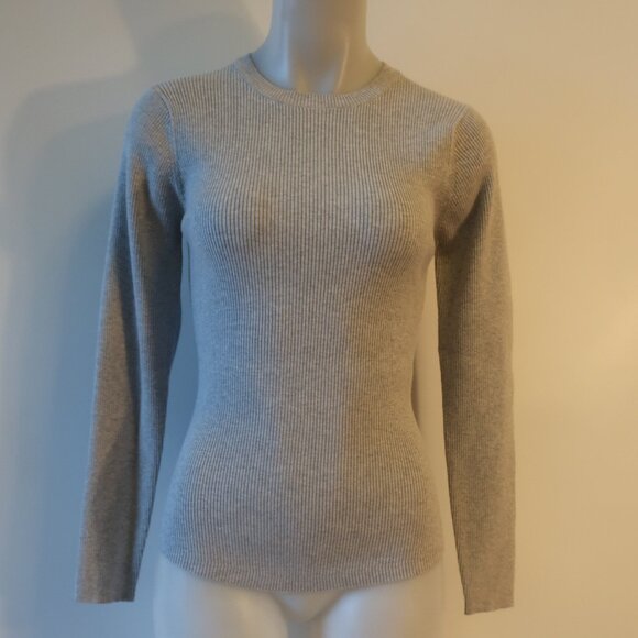 NWT Womens Minnie Rose Gray Ribbed Sweater Sz L - Picture 2 of 7